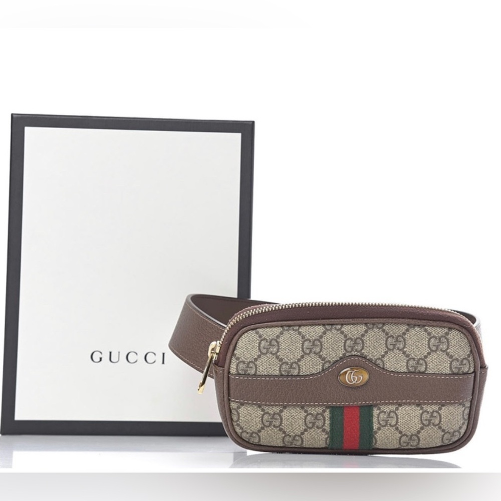 ****SOLD**** Gucci Beige and Brown Logo Belt Bag